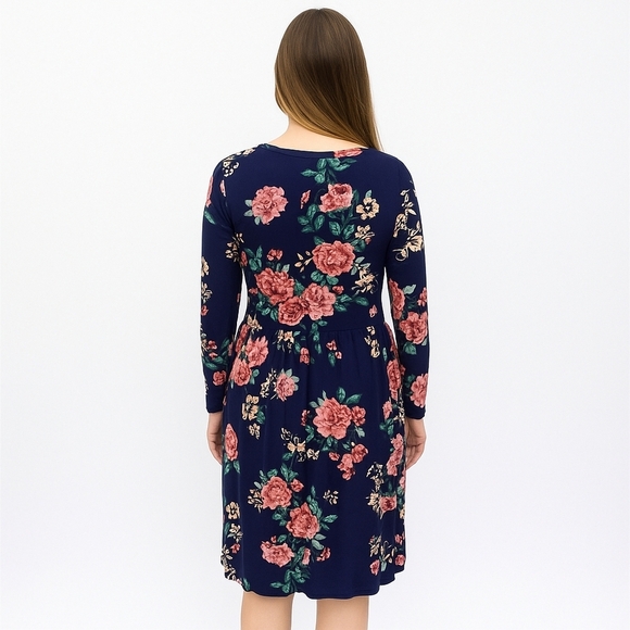 Women's Boutique Floral Cottagecore Long Sleeve Dress Size XL - Picture 3 of 9